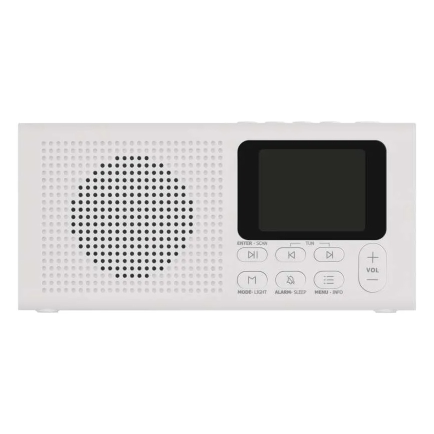 Radio DAB DAB+ FM 3W/5V/4xAA hvid