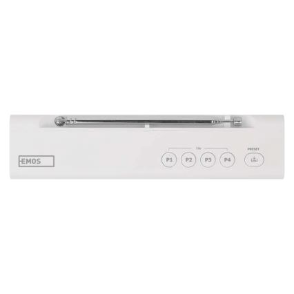 Radio DAB DAB+ FM 3W/5V/4xAA hvid