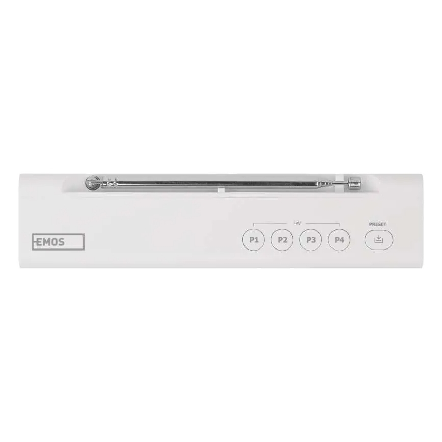 Radio DAB DAB+ FM 3W/5V/4xAA hvid