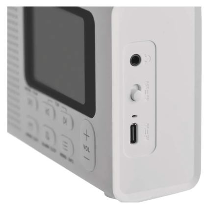 Radio DAB DAB+ FM 3W/5V/4xAA hvid