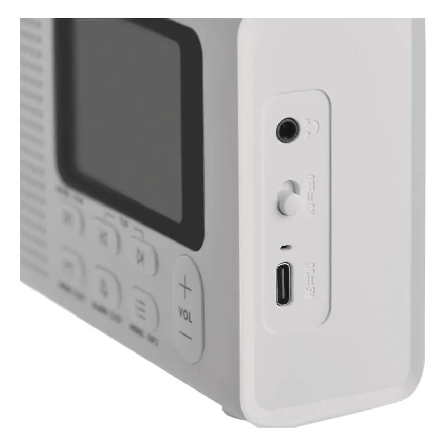 Radio DAB DAB+ FM 3W/5V/4xAA hvid
