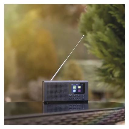 Radio DAB DAB+ FM 3W/5V/4xAA sort