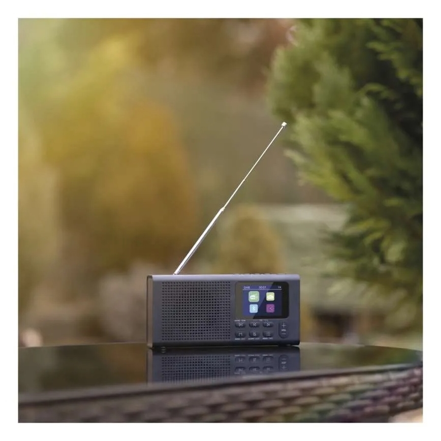 Radio DAB DAB+ FM 3W/5V/4xAA sort