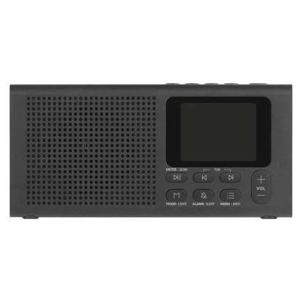 Radio DAB DAB+ FM 3W/5V/4xAA sort