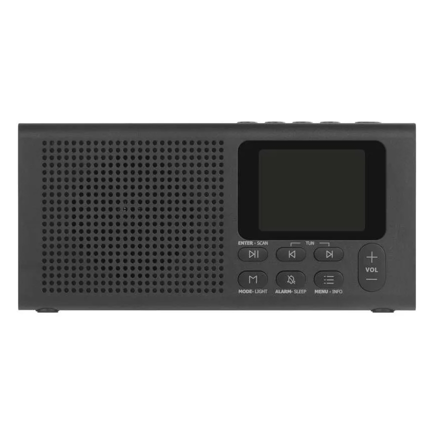 Radio DAB DAB+ FM 3W/5V/4xAA sort