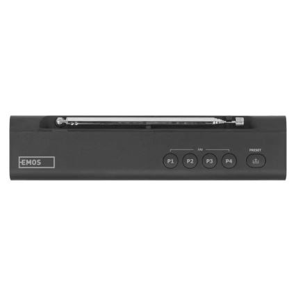 Radio DAB DAB+ FM 3W/5V/4xAA sort