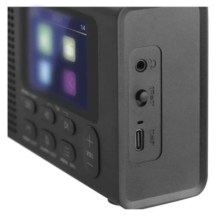 Radio DAB DAB+ FM 3W/5V/4xAA sort