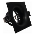 Ramme til indbygningsspot GU10 8,6x8,6 cm, sort