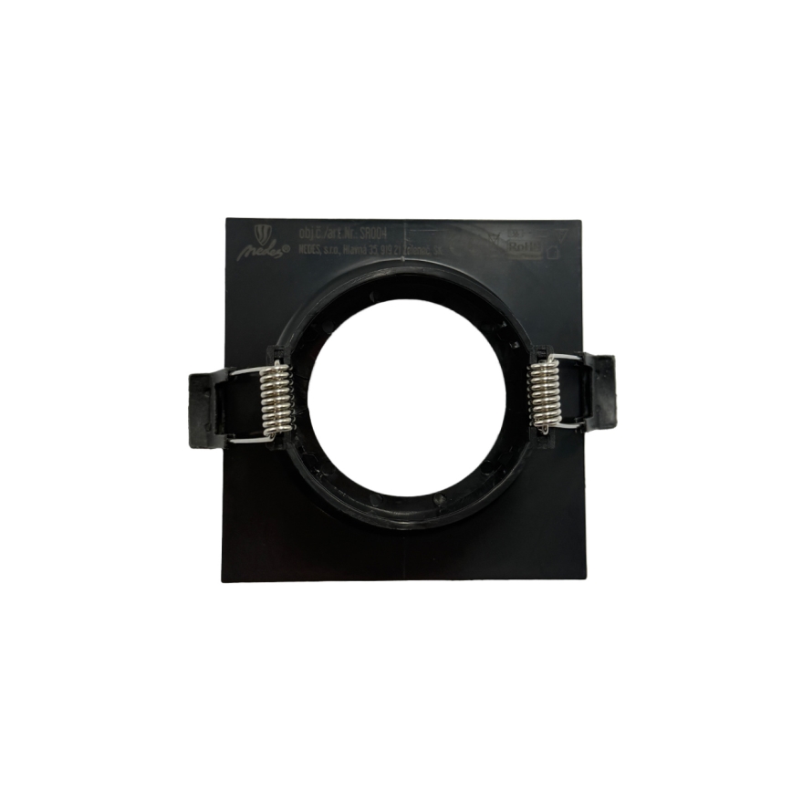 Ramme til indbygningsspot GU10 8,6x8,6 cm, sort