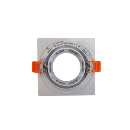 Ramme til indbygningsspot GU10 9x9 cm hvid