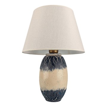 RAMZES Bordlampe 1xE27/40W/230V Beige/Blå