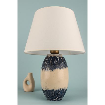 RAMZES Bordlampe 1xE27/40W/230V Beige/Blå