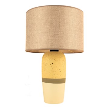 RAMZES bordlampe 1xE27/40W/230V beige/gul