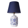 RAMZES bordlampe 1xE27/40W/230V blå/hvid