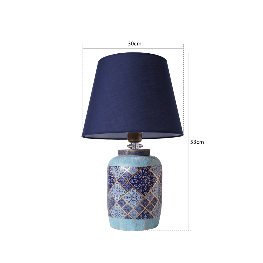 RAMZES bordlampe 1xE27/40W/230V blå