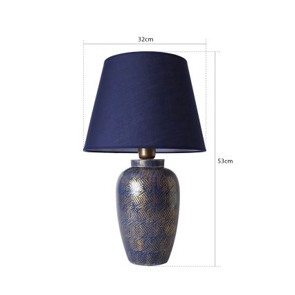 RAMZES Bordlampe 1xE27/40W/230V Blå