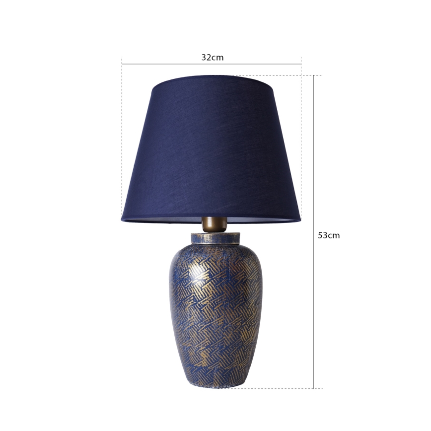 RAMZES Bordlampe 1xE27/40W/230V Blå