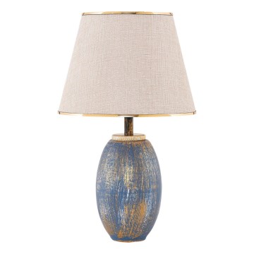 RAMZES Bordlampe 1xE27/40W/230V creme/blå