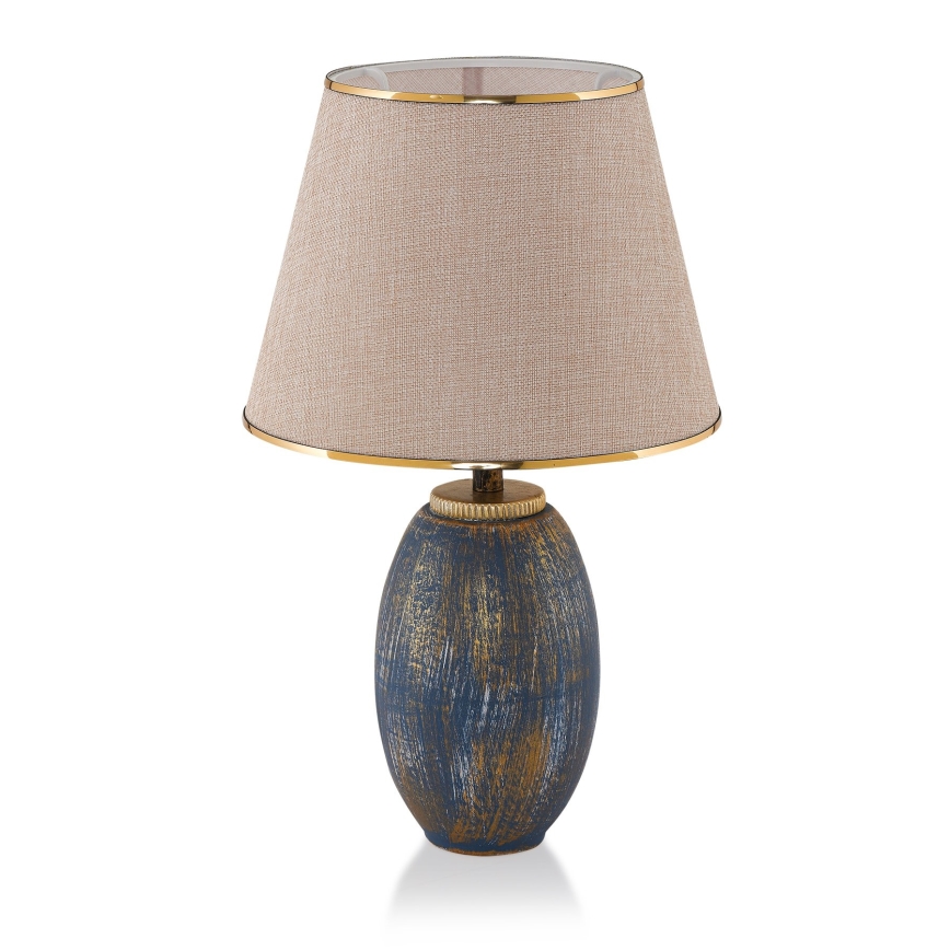 RAMZES Bordlampe 1xE27/40W/230V creme/blå