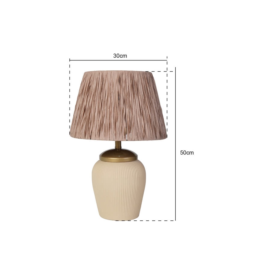 RAMZES bordlampe 1xE27/40W/230V creme/brun