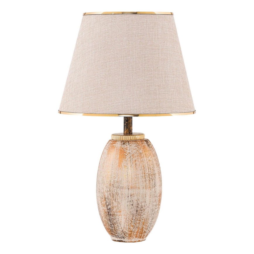 RAMZES Bordlampe 1xE27/40W/230V creme/guld