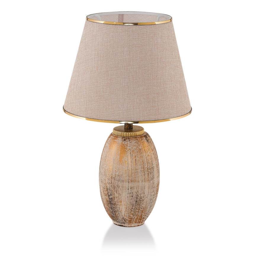 RAMZES Bordlampe 1xE27/40W/230V creme/guld