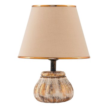 RAMZES bordlampe 1xE27/40W/230V creme/guld