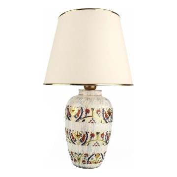 RAMZES bordlampe 1xE27/40W/230V creme/guld