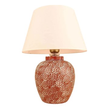 RAMZES bordlampe 1xE27/40W/230V creme/rød