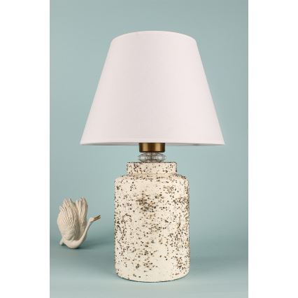 RAMZES bordlampe 1xE27/40W/230V hvid/beige