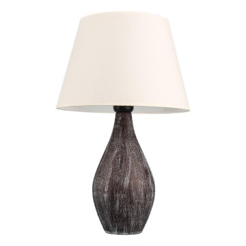 RAMZES Bordlampe 1xE27/40W/230V Hvid/Brun