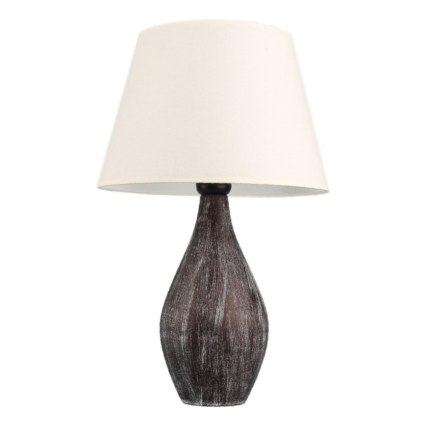 RAMZES Bordlampe 1xE27/40W/230V Hvid/Brun