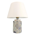 RAMZES Bordlampe 1xE27/40W/230V hvid/grå