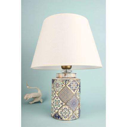 RAMZES Bordlampe 1xE27/40W/230V hvid/grå