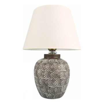 RAMZES bordlampe 1xE27/40W/230V hvid/grå