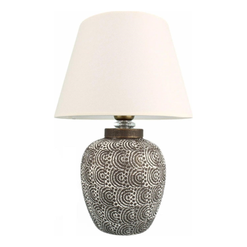 RAMZES bordlampe 1xE27/40W/230V hvid/grå