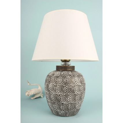 RAMZES bordlampe 1xE27/40W/230V hvid/grå