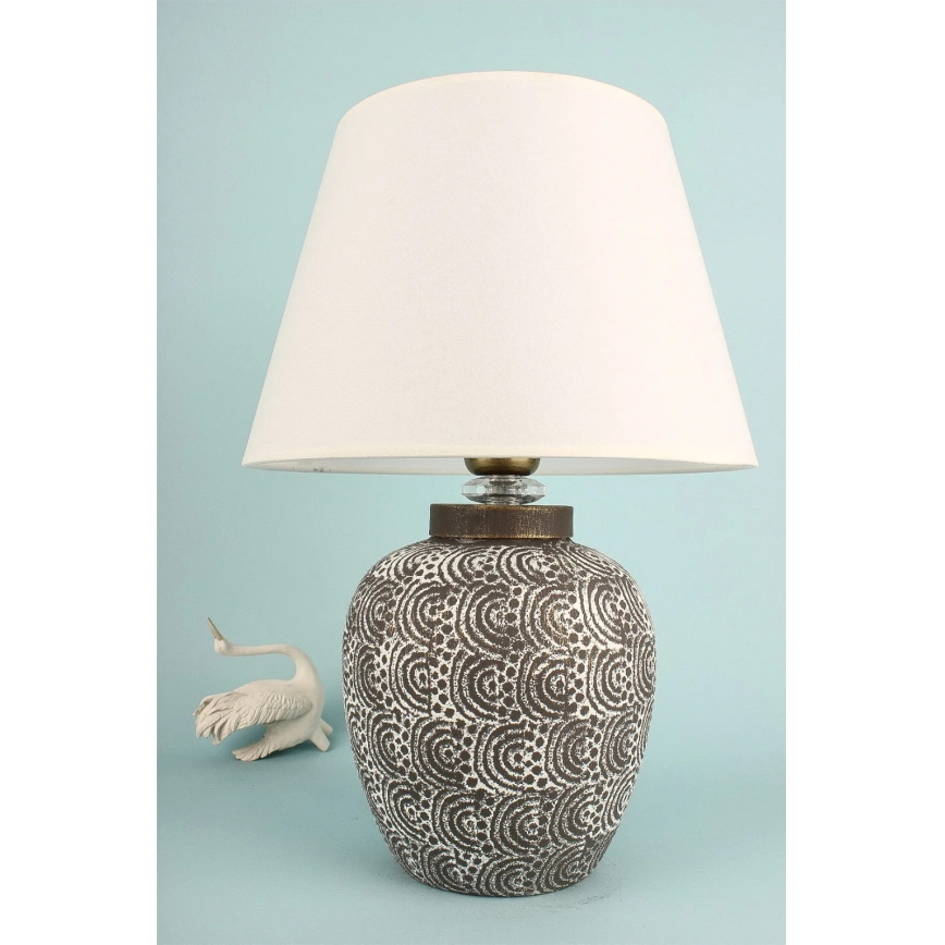 RAMZES bordlampe 1xE27/40W/230V hvid/grå