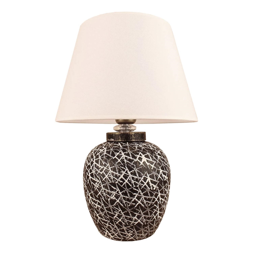 RAMZES Bordlampe 1xE27/40W/230V hvid/sort