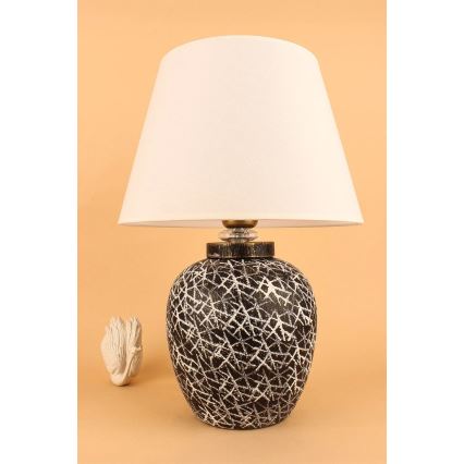 RAMZES Bordlampe 1xE27/40W/230V hvid/sort
