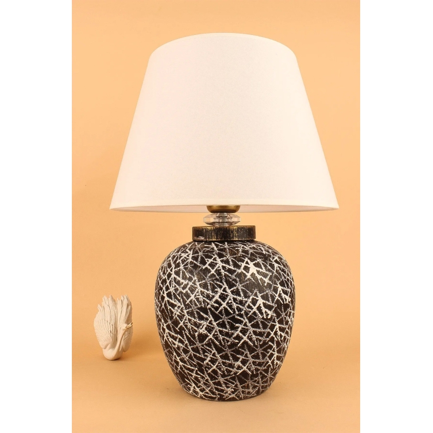RAMZES Bordlampe 1xE27/40W/230V hvid/sort