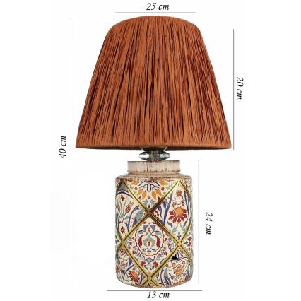 RAMZES Bordlampe 1xE27/40W/230V raffia