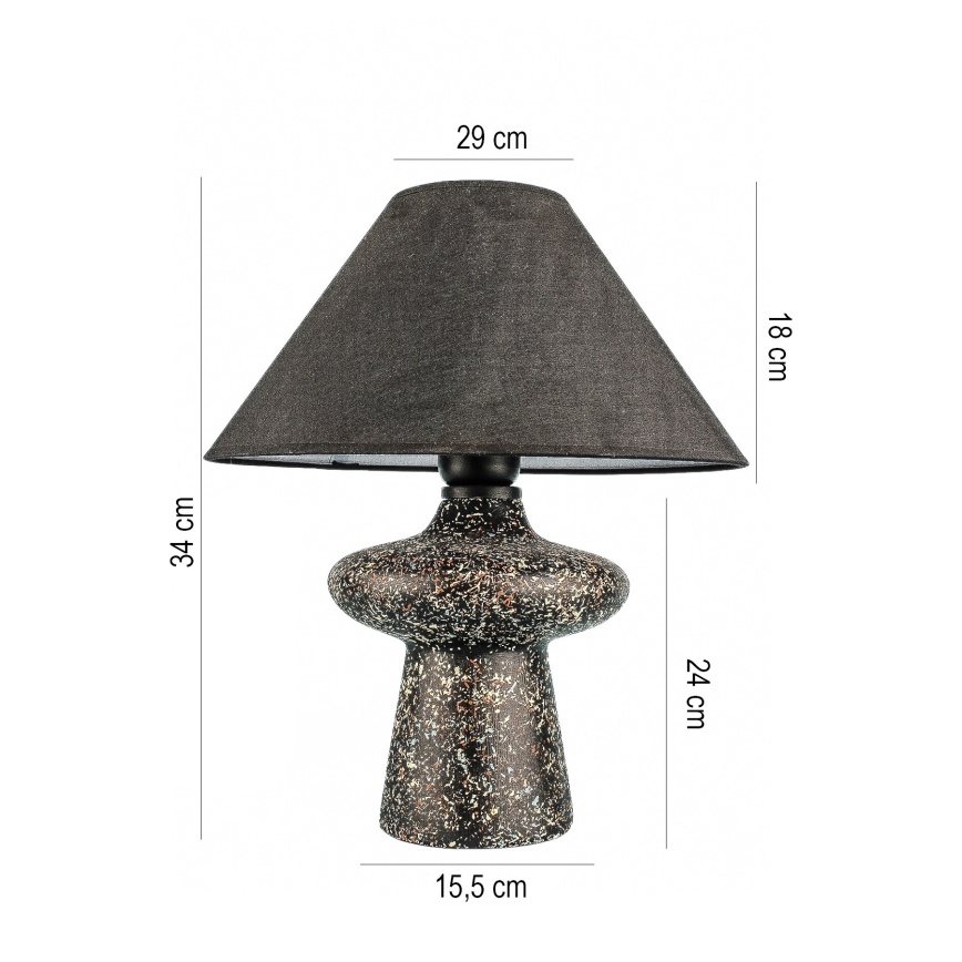 RAMZES Bordlampe 1xE27/40W/230V Sort