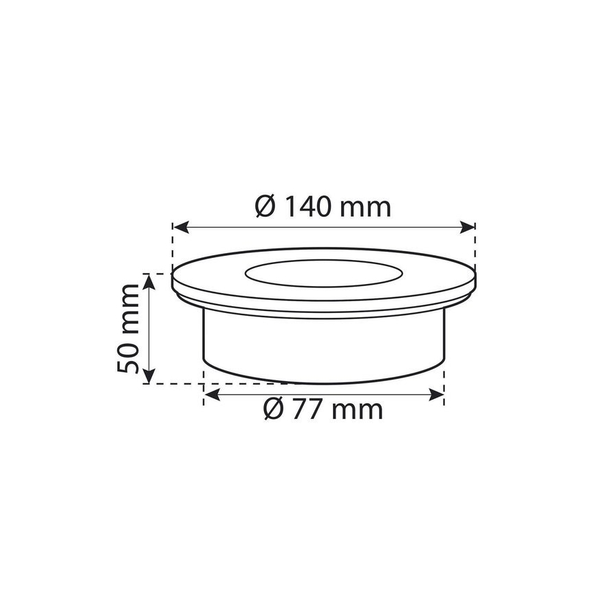 Soldrevet LED indbygningslampe med sensor LED/0,12W/2xAAA IP67 rustfri ring