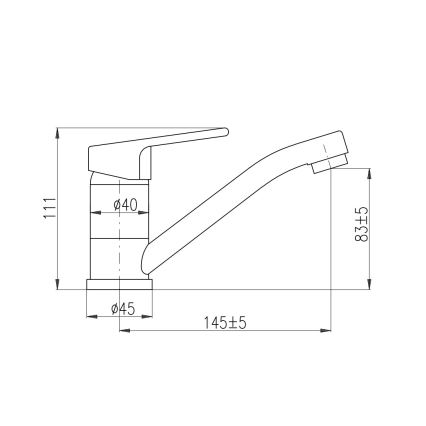 RAV Slezák CO115.0 - Håndvaskarmatur COLORADO 11 cm poleret krom
