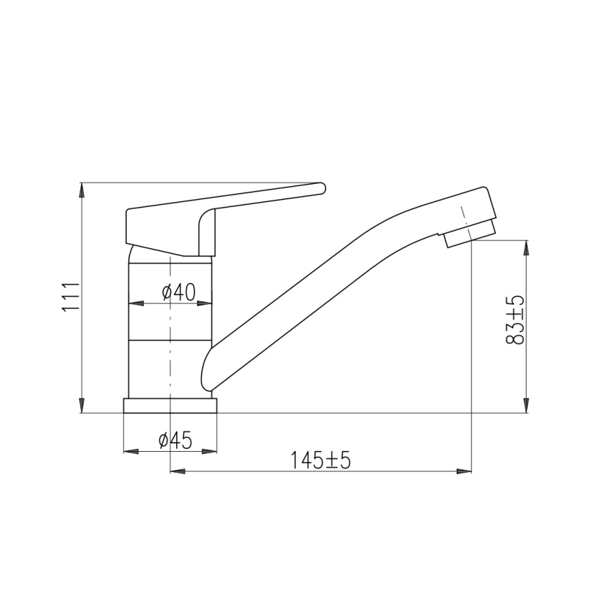 RAV Slezák CO115.0 - Håndvaskarmatur COLORADO 11 cm poleret krom