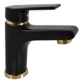 RAV Slezák CO126.0CMATZ - Håndvaskarmatur COLORADO 14,3 cm sort/guld