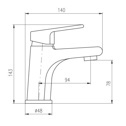 RAV Slezák CO126.0CMATZ - Håndvaskarmatur COLORADO 14,3 cm sort/guld