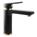 RAV Slezák CO128.0CMATZ - Vaskarmatur COLORADO 16,2 cm sort/guld