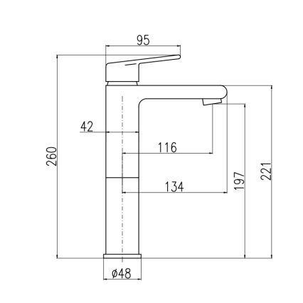 RAV Slezák CO130.0CMATZ - Håndvaskarmatur COLORADO 26 cm sort/guld